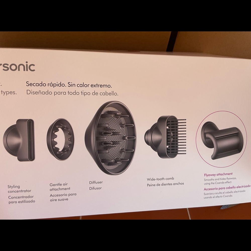 - Dyson supersonic blow dryer attachments